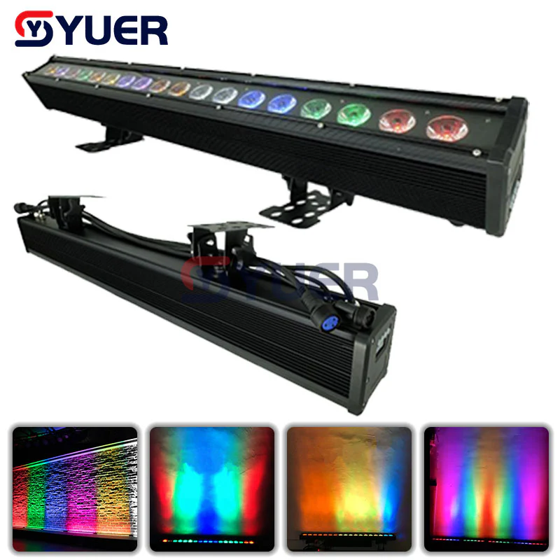 YUER™️ IP65 Water Proof Point Control 18X10W RGBW 4In1/18X15W RGBWA 5In1/18X18W RGBWAUV 6IN1 LED Wall Wash Light DMX LED Line Bar Wash Stage Light for Dj Waterproof Running Horse Point Control - Image 3