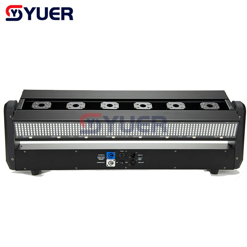 YUER™️ 6 Eyes Moving Head RGB Laser Bar Beam Strobe Stage Effect Lighting for DJ Disco Party Events DMX Sound Modes Projector Fixtures - Image 3