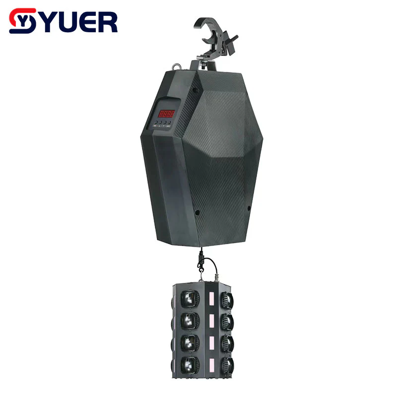YUER™️ LED Beam 16X10W RGBW + 16X10W Amber COB Strobe Lifting Hight 1-6M DMX Artnet Mode Dj Disco Stage Lighting Club Bar Wedding