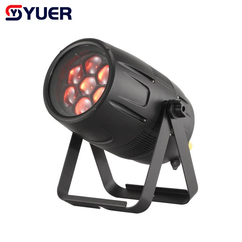 YUER™ IP65 Waterproof 7X40W LED RGBW 4In1 Wash Beam Zoom Effect Par Lights Aluminum Case Strobe DMX Music Dj Disco Stage Chirstmas Background