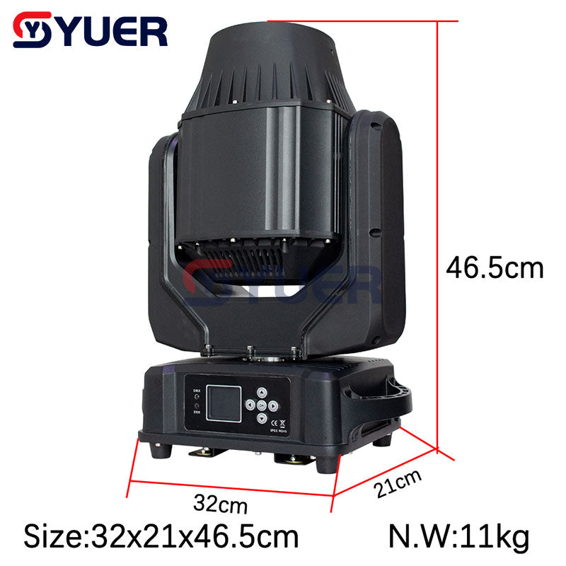 YUER™️ IP65 Waterproof 200W Beam Moving Head Light DMX 512 Control Stage Effect Lighting for Home Entertainment Professional DJ - Image 2