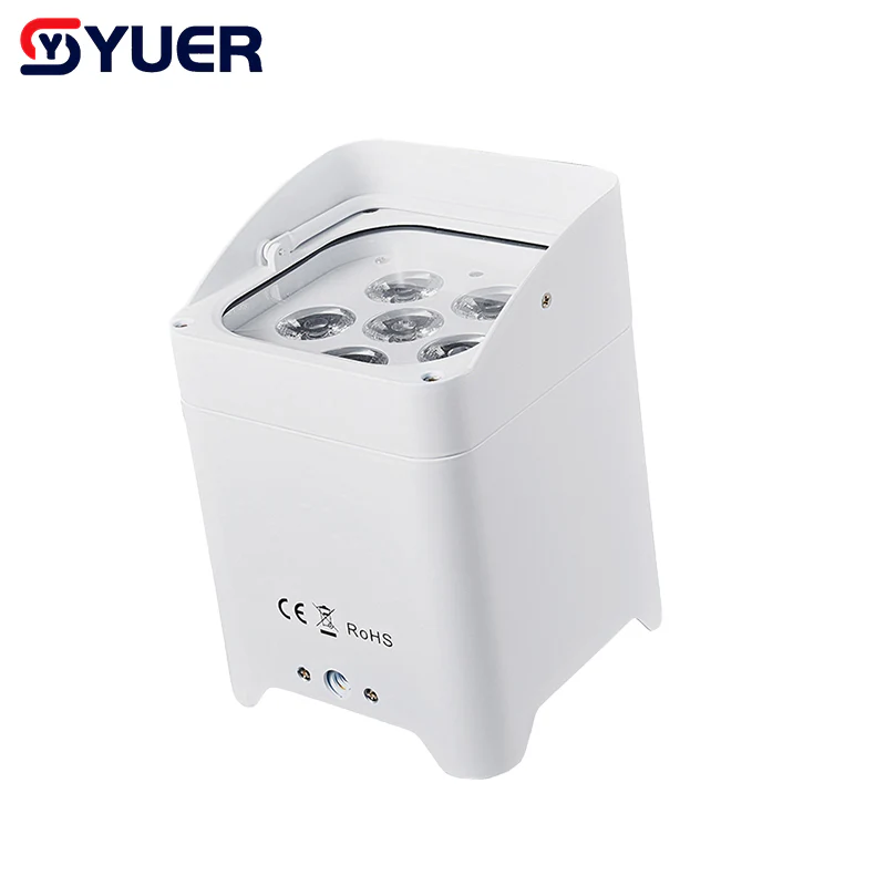 YUER™️ Battery Wireless Waterproof Par Light 6X18W RGBWA-UV 6IN1 LED Par Light DMX512 Automatic Voice Control for DJ Disco Stage Indoor Bar - Image 5
