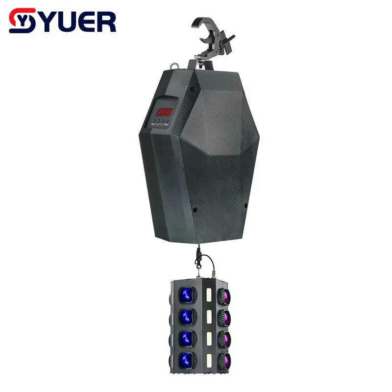YUER™️ LED Beam 16X10W RGBW + 16X10W Amber COB Strobe Lifting Hight 1-6M DMX Artnet Mode Dj Disco Stage Lighting Club Bar Wedding