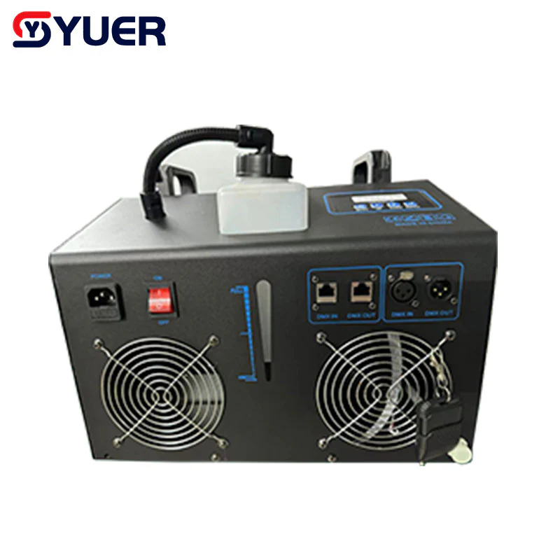 YUER™️ Fog Bubble Machine DMX512 and Remote Smoke Bubble Machine with RGB LED Lights DJ Stage Effect Bubble Machine with 2 Wheels 3.0 2 Reviews - Image 3