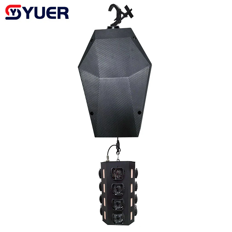 YUER™️ LED Beam 16X10W RGBW + 16X10W Amber COB Strobe Lifting Hight 1-6M DMX Artnet Mode Dj Disco Stage Lighting Club Bar Wedding
