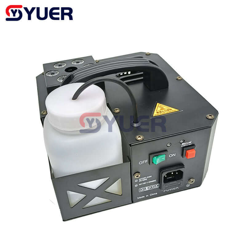 YUER™️ 600W LED Fog Machine Pyro Vertical Smoke Machine with Remote Control /Professional Fogger 6X3W RGB 3IN1 Color - Image 3