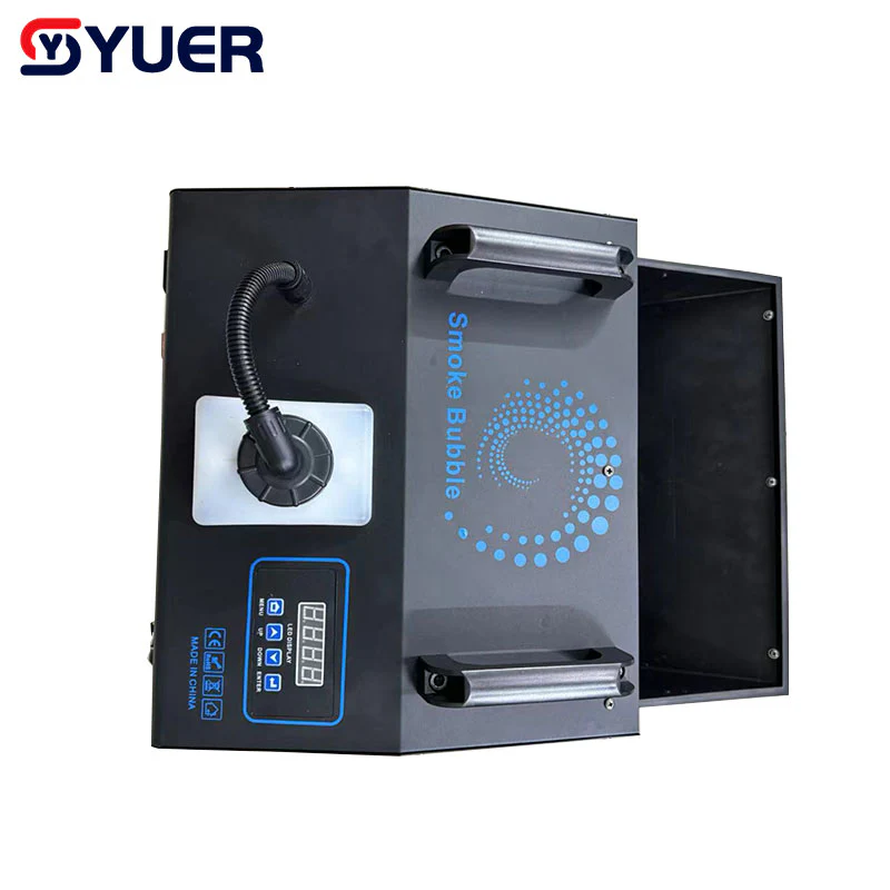 YUER™️ Fog Bubble Machine DMX512 and Remote Smoke Bubble Machine with RGB LED Lights DJ Stage Effect Bubble Machine with 2 Wheels 3.0 2 Reviews - Image 6