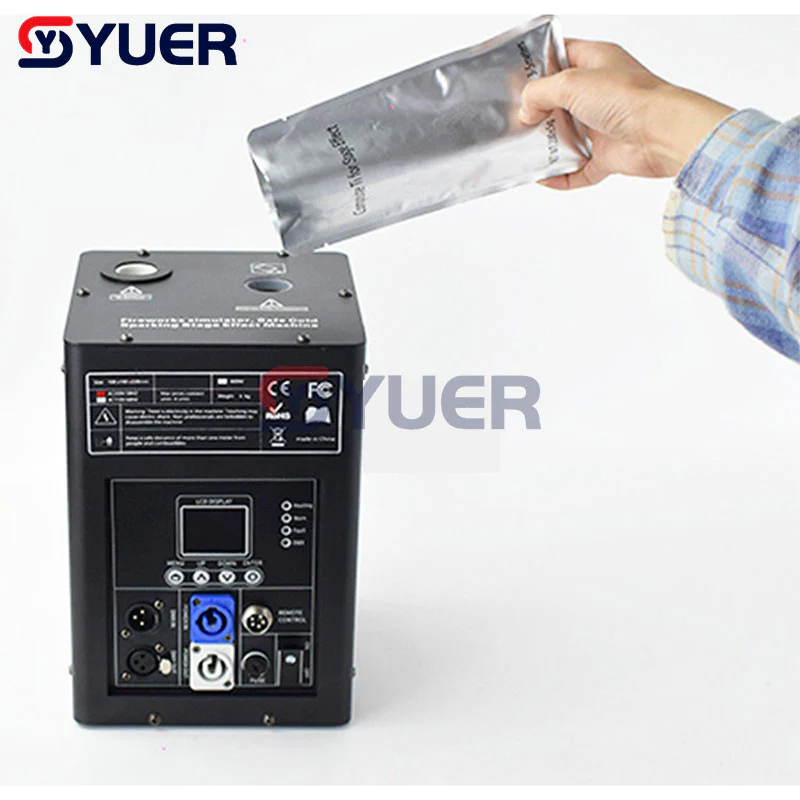 YUER™️ 600W Cold Spark Firework Machine in Use T*I Powder 200G/Bag for Cold Spark Fireworks Machine DMX Cold Fountain Wedding DJ - Image 6