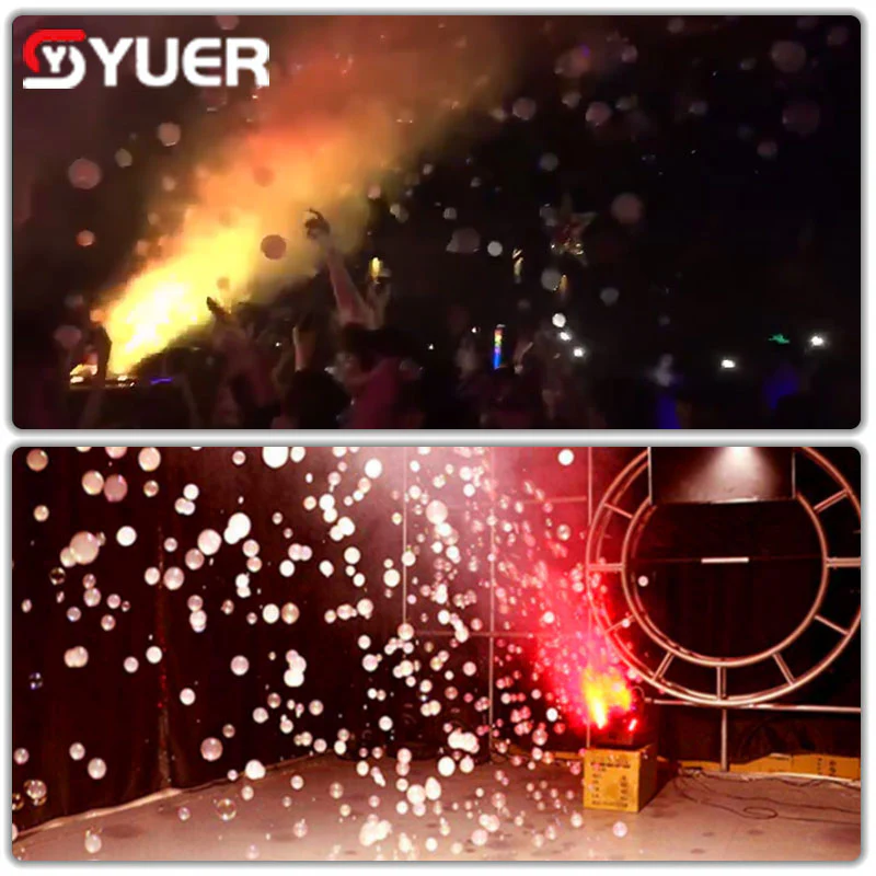 YUER™️ Fog Bubble Machine DMX512 and Remote Smoke Bubble Machine with RGB LED Lights DJ Stage Effect Bubble Machine with 2 Wheels 3.0 2 Reviews - Image 7