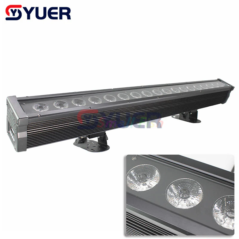 YUER™️ IP65 Water Proof Point Control 18X10W RGBW 4In1/18X15W RGBWA 5In1/18X18W RGBWAUV 6IN1 LED Wall Wash Light DMX LED Line Bar Wash Stage Light for Dj Waterproof Running Horse Point Control - Image 4