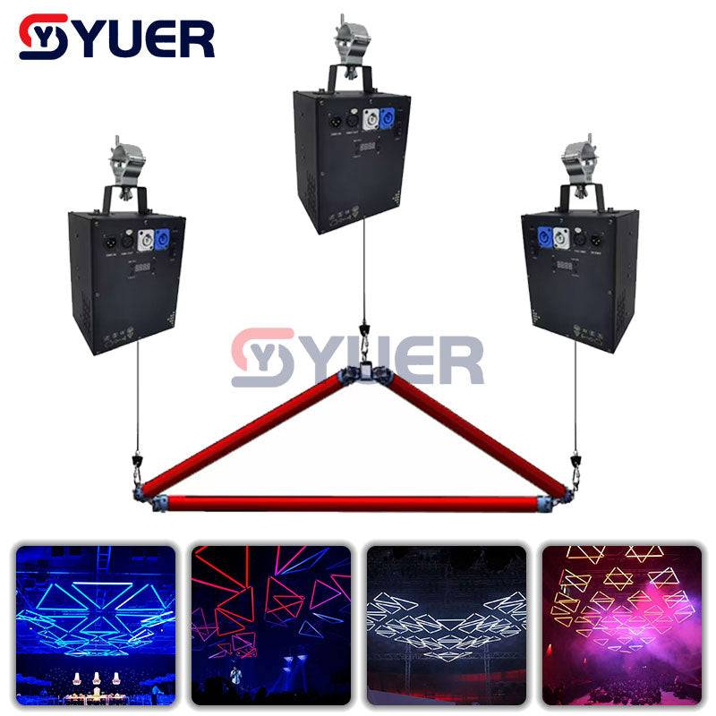 YUER™️ LED Lifting Tube 1-5 Meter Lifting Controller+96Pcs SMD 5050 RGB 3IN1 Leds Pixel Bar Light DMX512 Artnet Control DJ Disco Stage Effect Lighting Wedding