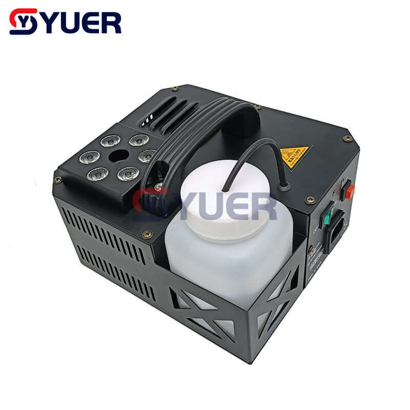 YUER™️ 600W LED Fog Machine Pyro Vertical Smoke Machine with Remote Control /Professional Fogger 6X3W RGB 3IN1 Color - Image 5