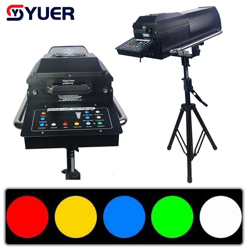 YUER™️ LED 400W Point Control Follow Spot Light Professional DMX512 Follow Spot Projector for Party Stage DJ Show