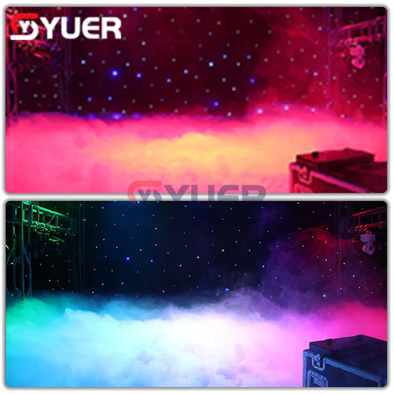 YUER™️ Double Head 3000W Water Fog Haze Machine DMX Remote Control Smoke Haze Low Lying Decoration Wedding Stage Concert Party Effect - Image 7