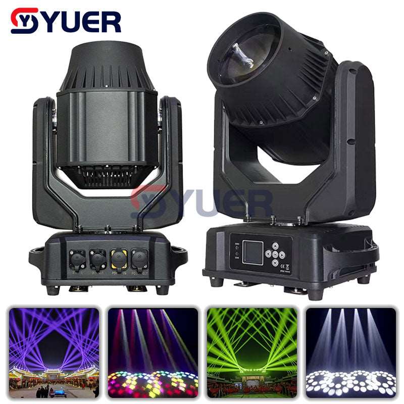 YUER™️ IP65 Waterproof 200W Beam Moving Head Light DMX 512 Control Stage Effect Lighting for Home Entertainment Professional DJ