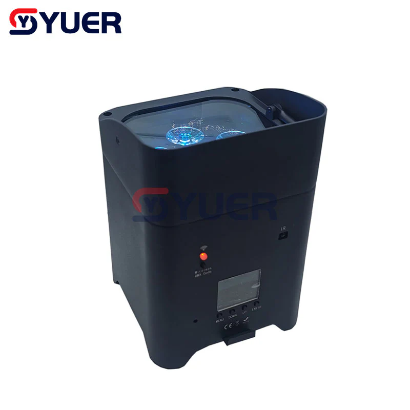 YUER™️ NEW Battery Wireless Par 6X18W RGBWA-UV 6IN1 DJ Par Light IR Remote and Wifi APP Control LED Par for DJ Disco Stage Indoor Bar - Image 4