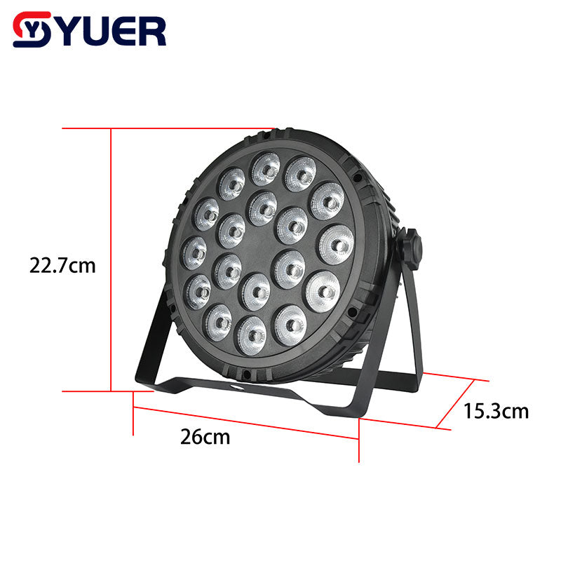 YUER™️ 18X12W RGBW 4In1 LED Par Light with Aperture DMX512 Disco Light Professional Stage Bar Dj Equipment - Image 2