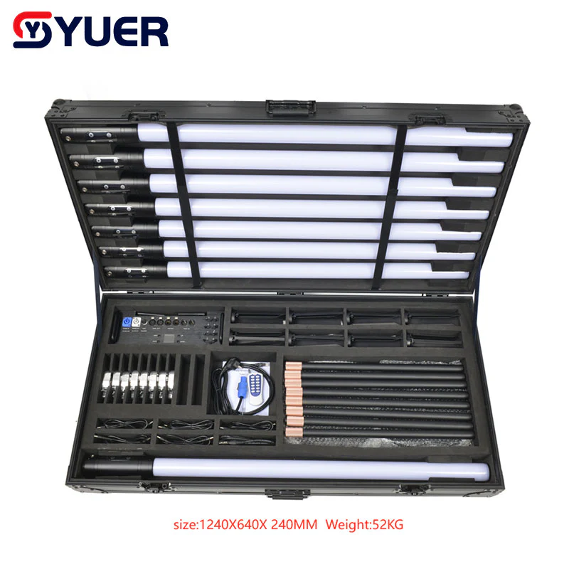 YUER™️ 8PCS 100Cm RGB Battery LED Light Tube Waterproof IP54 Built-In Battery APP Control Stage Lighting for DJ Disco Photo Photographe - Image 16