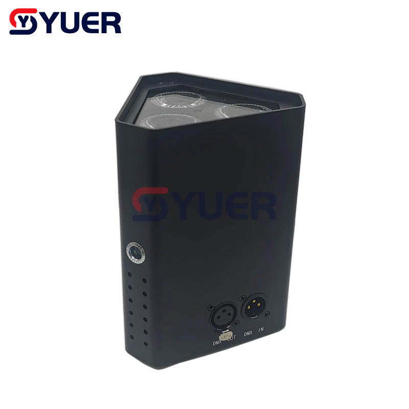 YUER™️ Mini LED Par Light 54W DMX Wireless RGBWA-UV 6IN1 for LED DJ Party Stage Lights Wash LED 2.4Ghz Wireless Remote Control Battery