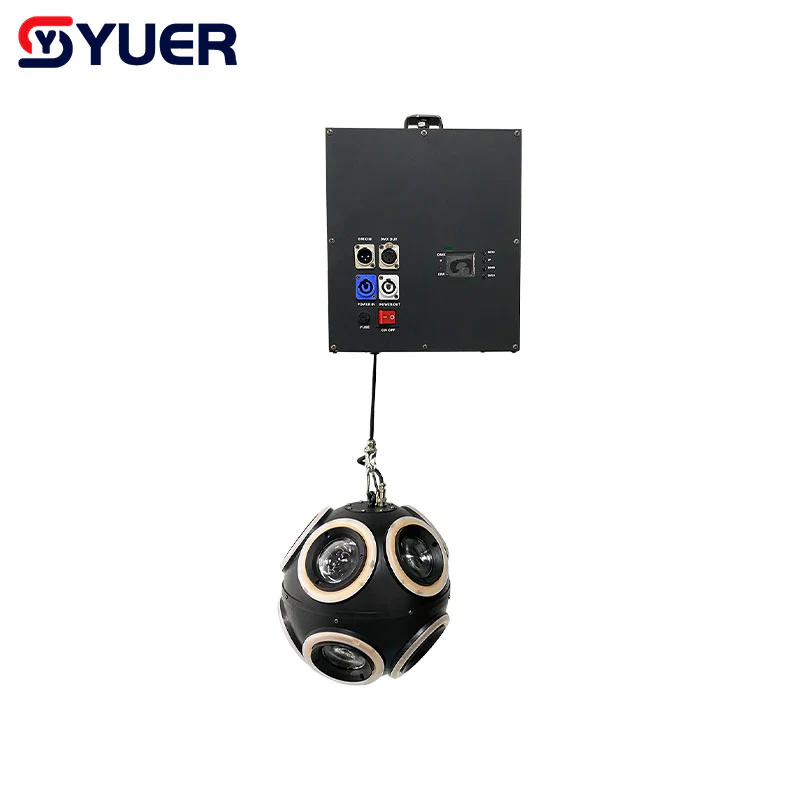 YUER™ RGBW 300W LED 4In1 Lifting Football Shape Light DMX Rolling Beam Moving Head Stage Effect DJ Party Christmas Decoration Lights