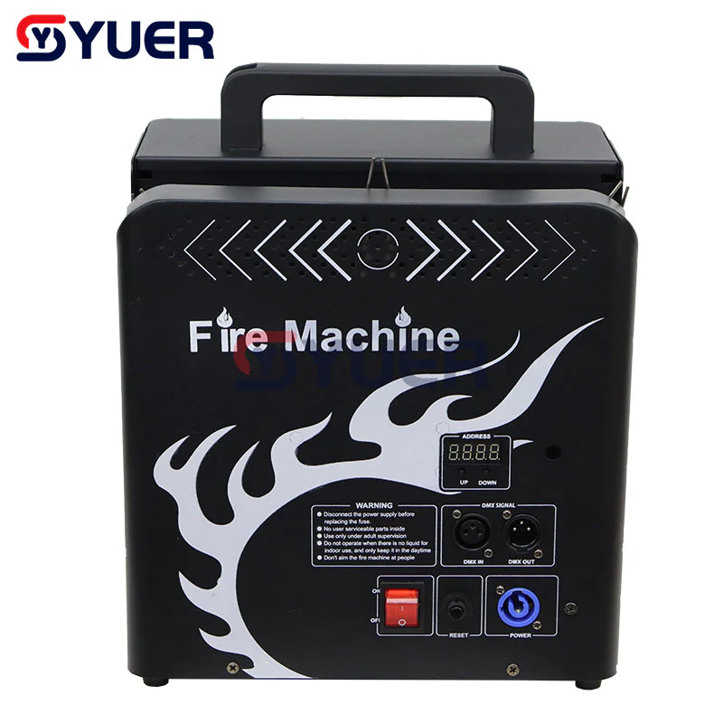 YUER™️ Stage Fireworks 3 Heads Fire Height Flame Fire Machine DMX Control LCD Display Flame Machine for Wedding DJ Party Effect Lights - Image 2