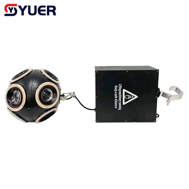 YUER™ RGBW 300W LED 4In1 Lifting Football Shape Light DMX Rolling Beam Moving Head Stage Effect DJ Party Christmas Decoration Lights