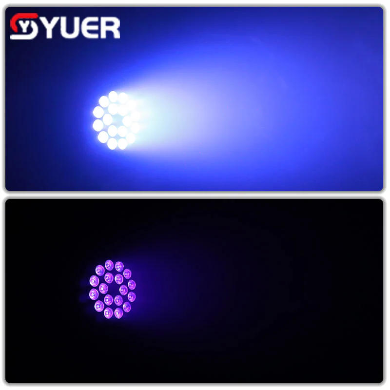 YUER™️ Aluminum Alloy LED Par Lights 18X10W RGBW 4In1/18X15W RGBWA 5In1//18X18W RGBWA+UV 6In1 LED Lighting DMX512 Disco Light Professional Stage Bar Dj Equipment