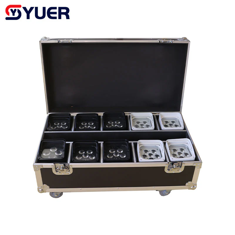 YUER™️ NEW Battery Wireless Par 6X18W RGBWA-UV 6IN1 DJ Par Light IR Remote and Wifi APP Control LED Par for DJ Disco Stage Indoor Bar - Image 7