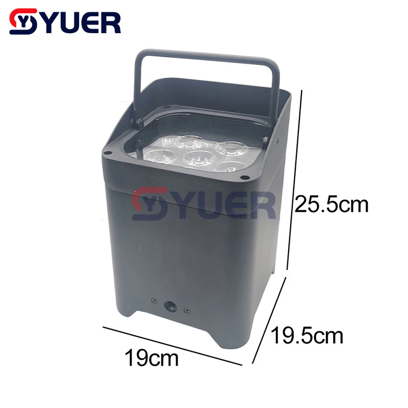 YUER™️ NEW Battery Wireless Par 6X18W RGBWA-UV 6IN1 DJ Par Light IR Remote and Wifi APP Control LED Par for DJ Disco Stage Indoor Bar - Image 2