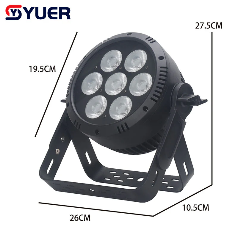YUER™️ 7X30W RGBW 4IN1 LED Par Light Waterproof Par for DJ Disco Party Nightclub Wedding Outdoor Stage Light Effect