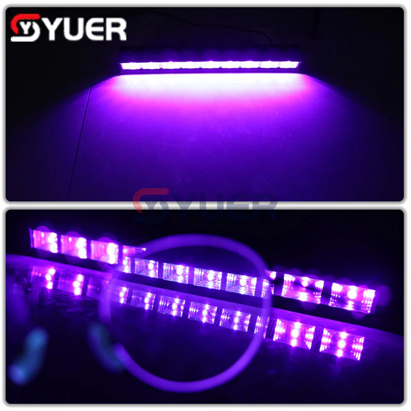 YUER™️ NEW 9X2W Led Ultraviolet Lights Aluminum Flat Dyeing UV Light Dj Lights Party Lights UV Disinfection DJ Disco Bar Indoor