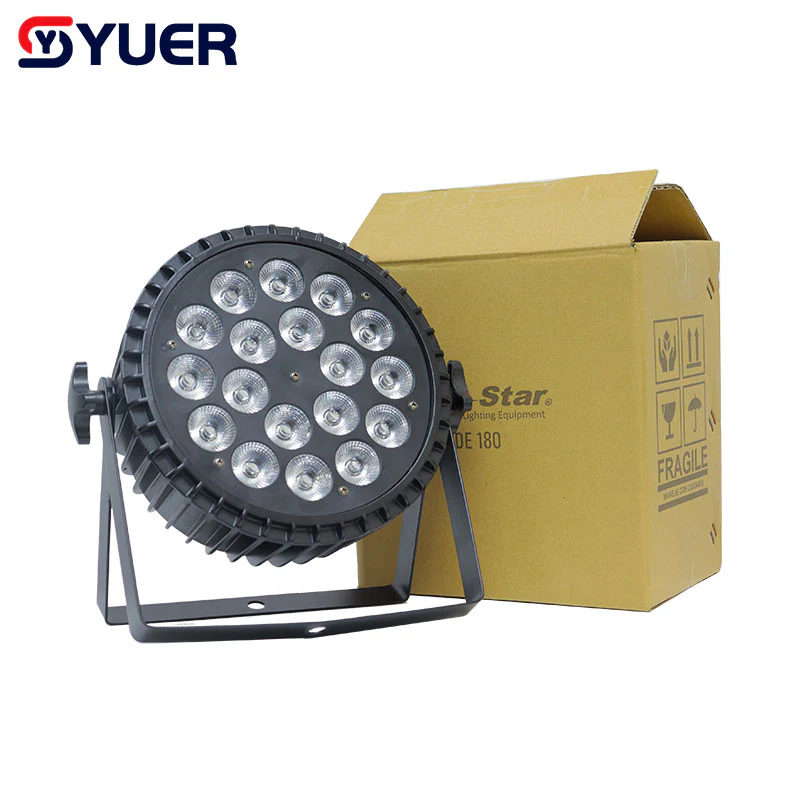 YUER™️ Aluminum Alloy LED Par Lights 18X10W RGBW 4In1/18X15W RGBWA 5In1//18X18W RGBWA+UV 6In1 LED Lighting DMX512 Disco Light Professional Stage Bar Dj Equipment