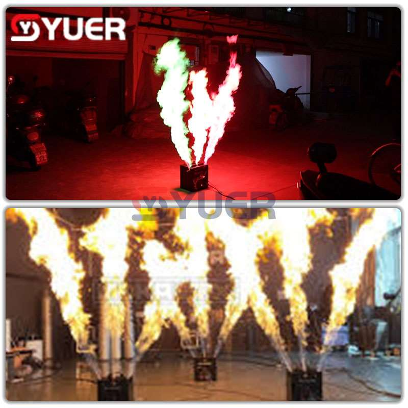 YUER™️ Stage Fireworks 3 Heads Fire Height Flame Fire Machine DMX Control LCD Display Flame Machine for Wedding DJ Party Effect Lights - Image 6