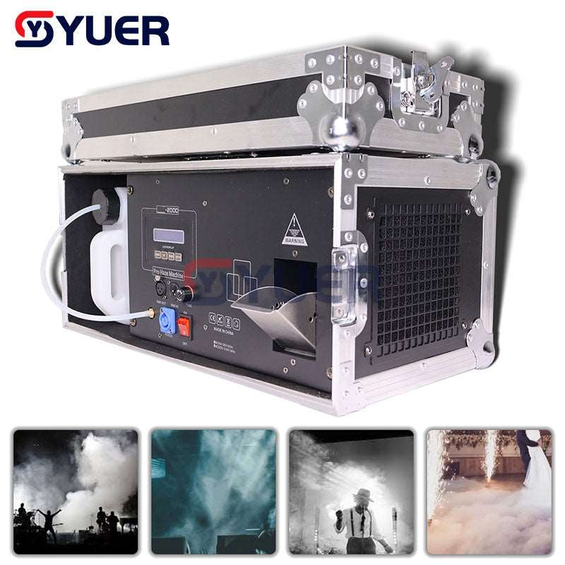 YUER™️ NEW Haze Machine 2000W DMX Stage Effect Equipment Fog Smoke Machine by Remote Control for DJ Disco Party Atmosphere Hazer