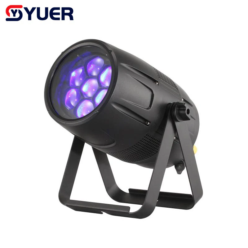 YUER™ IP65 Waterproof 7X40W LED RGBW 4In1 Wash Beam Zoom Effect Par Lights Aluminum Case Strobe DMX Music Dj Disco Stage Chirstmas Background