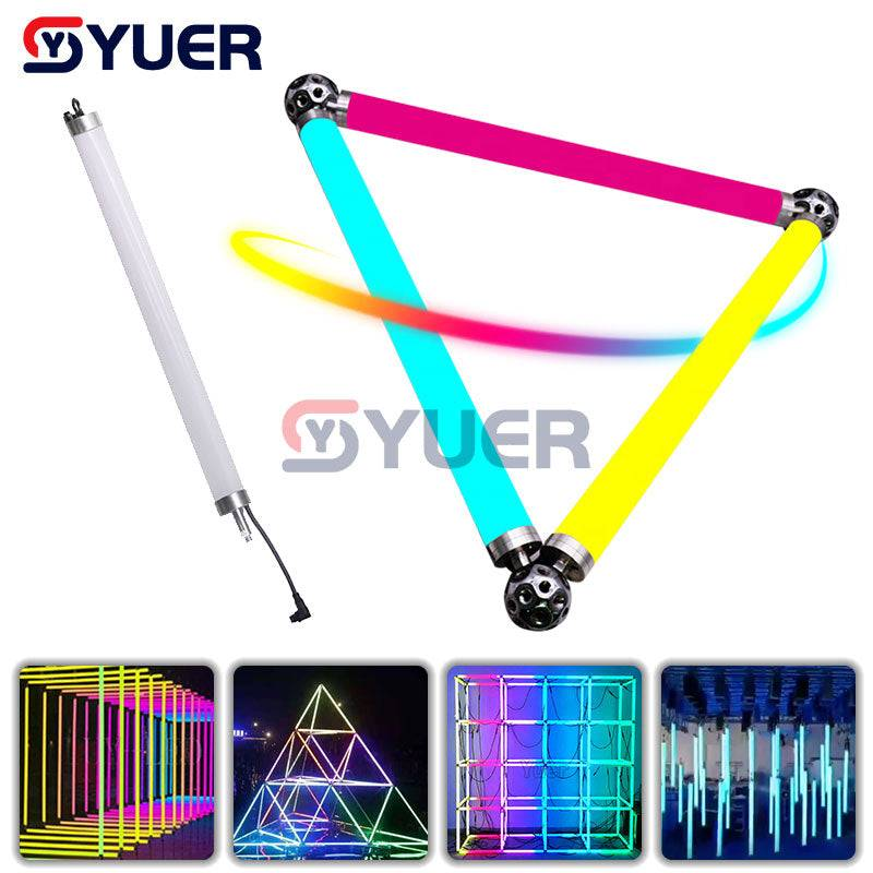YUER™️ SMD 5050 RGB 3IN1 288 LED Pixel Light DMX 512 Control DJ Stage Party Disco Effect Wash Light IC Digital Tube in Full Colour