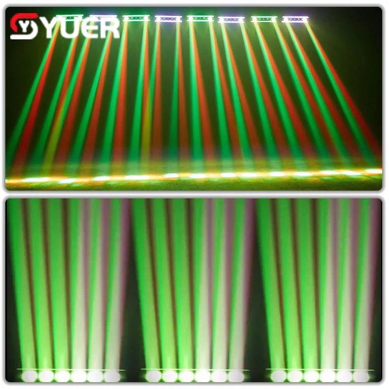 YUER™ NEW 6X20W Beam LED with Strobe Moving Head Light Dj Disco Controller LED Lamp RGBW 4In1 XYZ Moving Head Infinite Rotation - Image 6