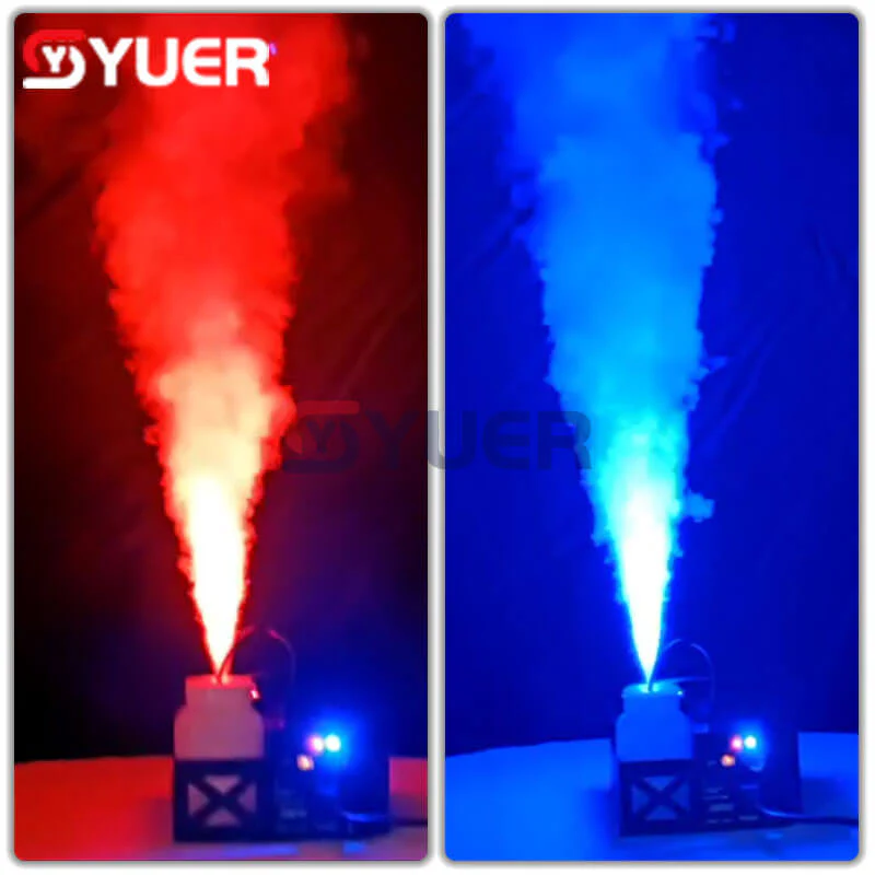 YUER™️ 600W LED Fog Machine Pyro Vertical Smoke Machine with Remote Control /Professional Fogger 6X3W RGB 3IN1 Color - Image 7