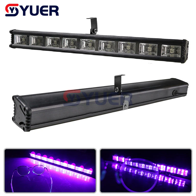 YUER™️ NEW 9X2W Led Ultraviolet Lights Aluminum Flat Dyeing UV Light Dj Lights Party Lights UV Disinfection DJ Disco Bar Indoor