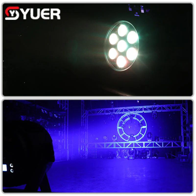 YUER™️ 7X30W RGBW 4IN1 LED Par Light Waterproof Par for DJ Disco Party Nightclub Wedding Outdoor Stage Light Effect