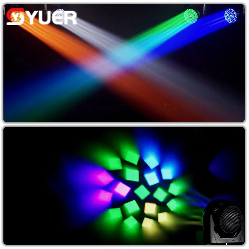 YUER™ 19X40W Bee Eye Zoom RGBW 4 in 1 Moving Head Light DMX512 Beam Strobe Effect DJ Disco Stage Wedding Party Bar - Image 7