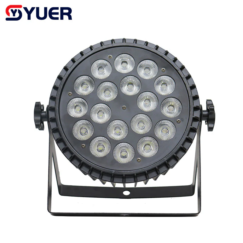 YUER™️ Aluminum Alloy LED Par Lights 18X10W RGBW 4In1/18X15W RGBWA 5In1//18X18W RGBWA+UV 6In1 LED Lighting DMX512 Disco Light Professional Stage Bar Dj Equipment